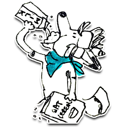 🍎 Стикер «Jib Kodi Doodles» для Telegram