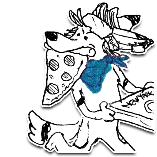 🍕 Стикер «Jib Kodi Doodles» для Telegram