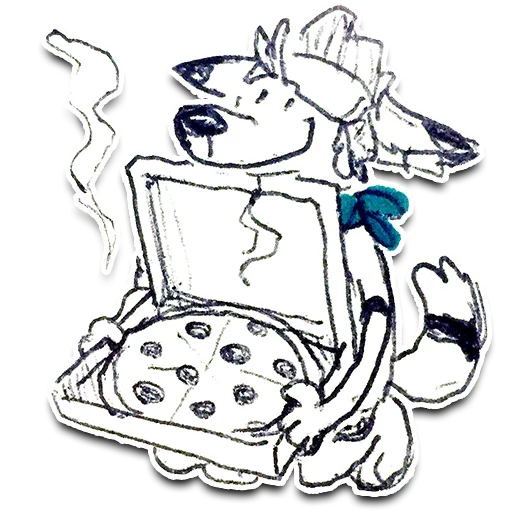 🍕 Стикер «Jib Kodi Doodles» для Telegram