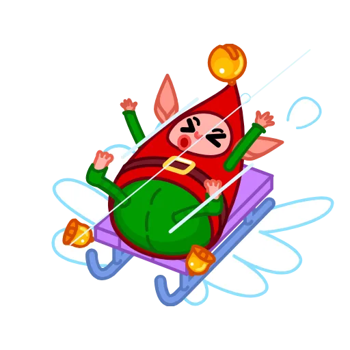 🛷 Стикер «Christmas Elf» для Telegram