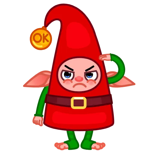 👌 Стикер «Christmas Elf» для Telegram