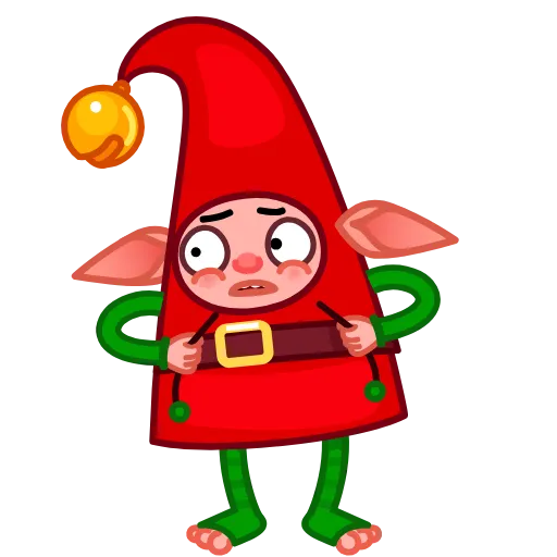 😨 Стикер «Christmas Elf» для Telegram