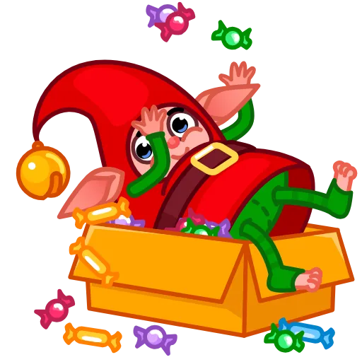 🤤 Стикер «Christmas Elf» для Telegram