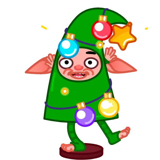 🎄 Стикер «Christmas Elf» для Telegram