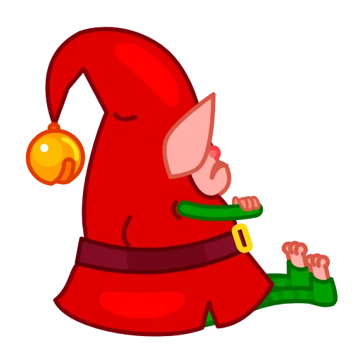 ☹️ Стикер «Christmas Elf» для Telegram