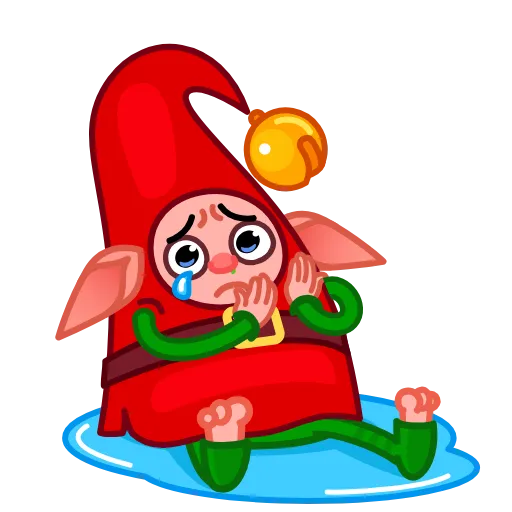 😭 Стикер «Christmas Elf» для Telegram