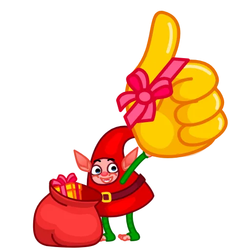 👍 Стикер «Christmas Elf» для Telegram