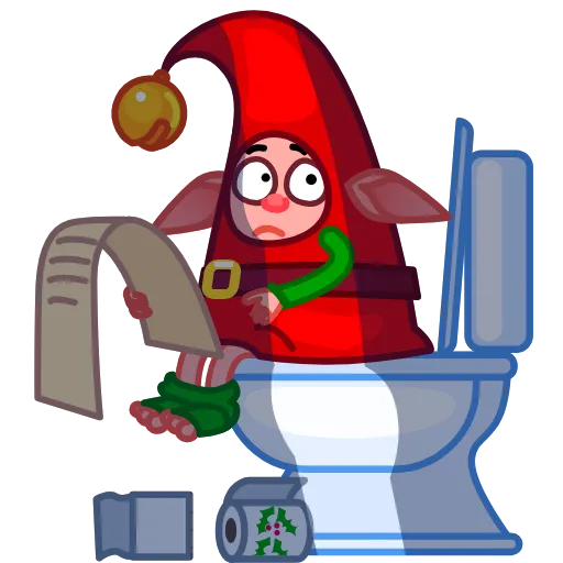 🚽 Стикер «Christmas Elf» для Telegram