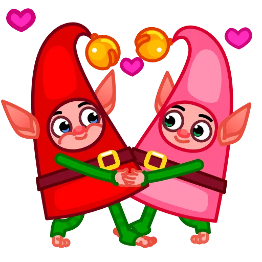 👩‍❤️‍💋‍👨 Стикер «Christmas Elf» для Telegram