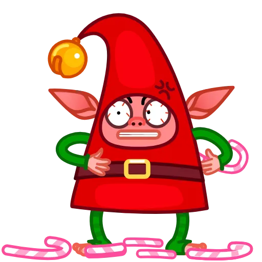 😡 Стикер «Christmas Elf» для Telegram