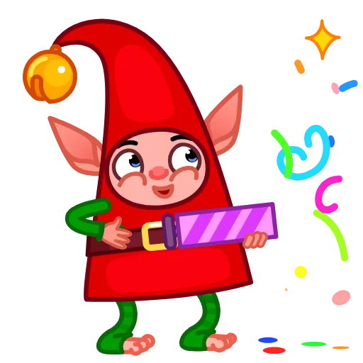🎉 Стикер «Christmas Elf» для Telegram