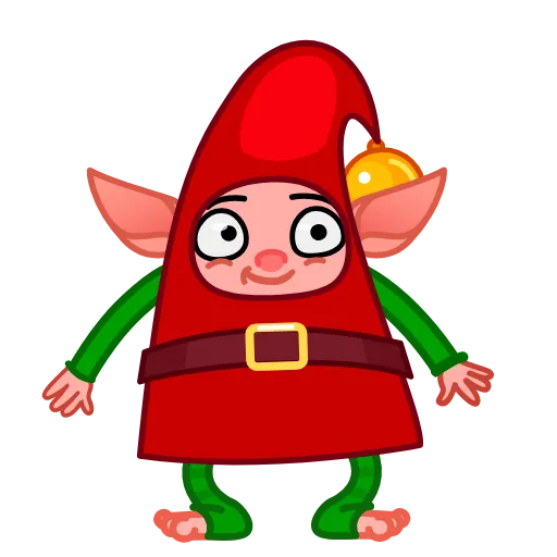 😈 Стикер «Christmas Elf» для Telegram