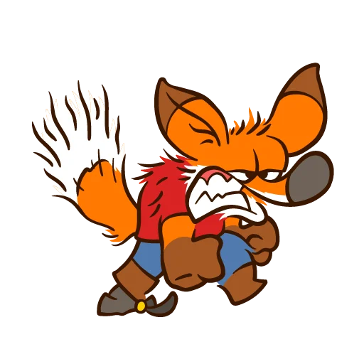 😡 Стикер «Жожекийский лис» для Telegram