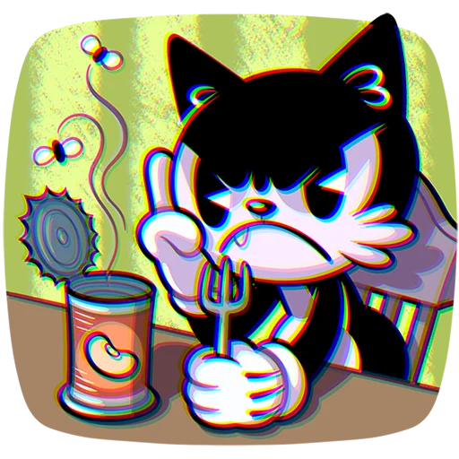 😒 Стикер «Кот Джо Без Текста» для Telegram