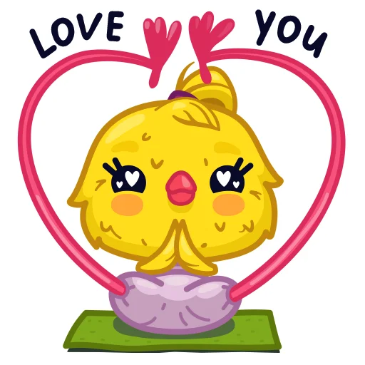 ❤️ Стикер «Chicken yogi Shusha» для Telegram