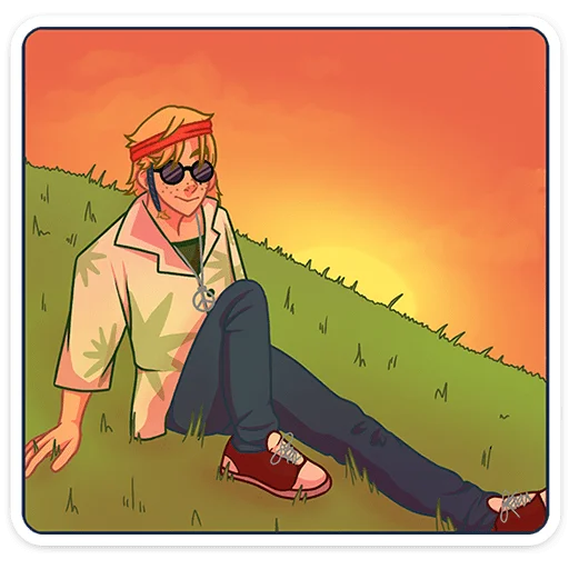 🌅 Стикер «Джон» для Telegram
