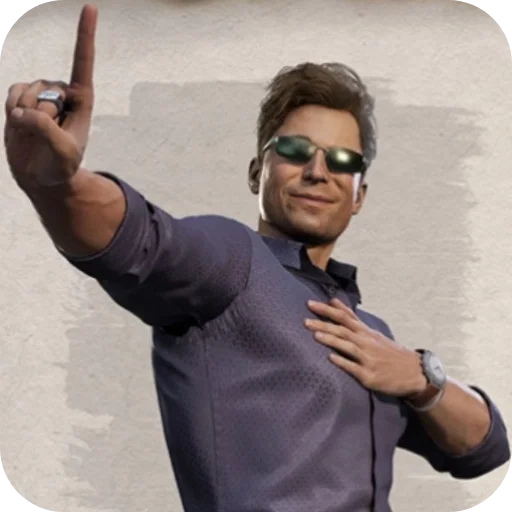 ☝ Стикер «Johnny Cage» для Telegram