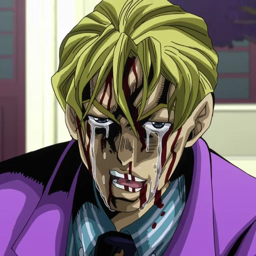 😭 Стикер «Yoshikage Kira Йошикаге Кира» для Telegram