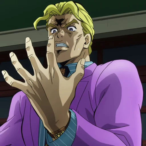 😨 Стикер «Yoshikage Kira Йошикаге Кира» для Telegram