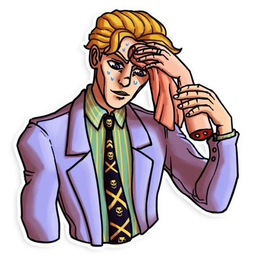 😰 Стикер «JoJo&;s Bizzare Adventures» для Telegram
