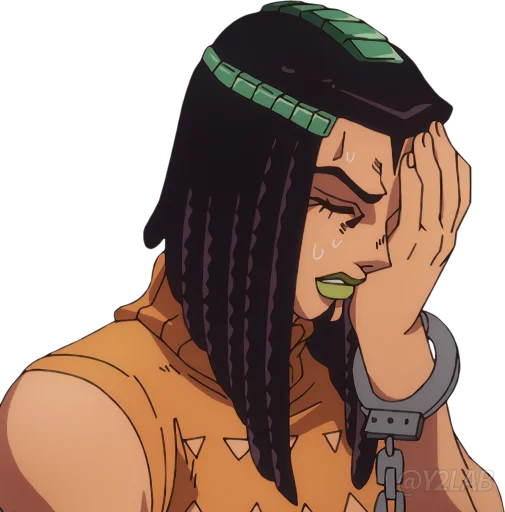 🤦‍♀ Стикер «JoJo Part 6 Stone Ocean» для Telegram
