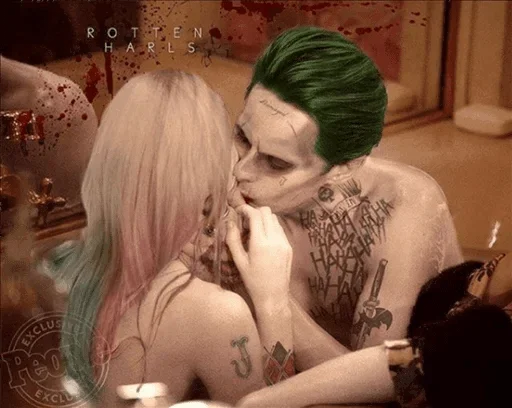 🤢 Стикер «joker and harley love story» для Telegram
