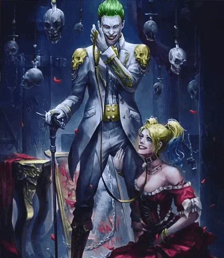 🤯 Стикер «joker and harley love story» для Telegram
