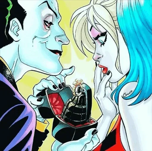 🤗 Стикер «joker and harley love story» для Telegram