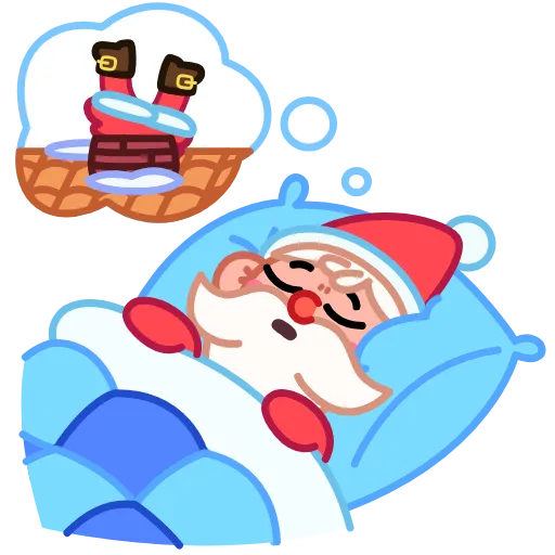 😴 Стикер «Jolly Santa» для Telegram