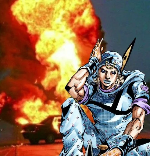 🟦 Стикер «Johnny Joestar Джонни Джостар» для Telegram