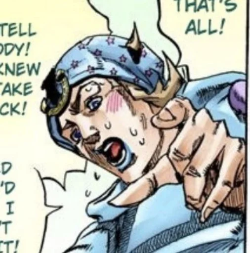 🟦 Стикер «Johnny Joestar Джонни Джостар» для Telegram