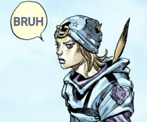 🟦 Стикер «Johnny Joestar Джонни Джостар» для Telegram
