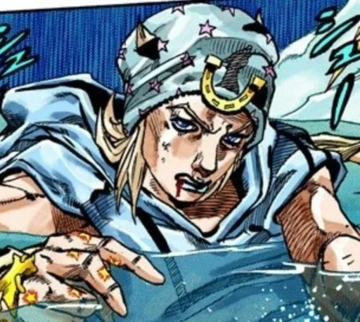 🟦 Стикер «Johnny Joestar Джонни Джостар» для Telegram