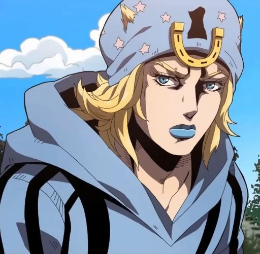 🟦 Стикер «Johnny Joestar Джонни Джостар» для Telegram