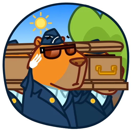 ☠️ Стикер «Jonny Сapybara» для Telegram