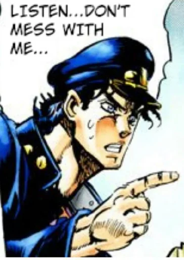 😥 Стикер «Literally just jotaro» для Telegram