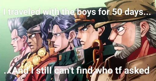 🙃 Стикер «Literally just jotaro» для Telegram