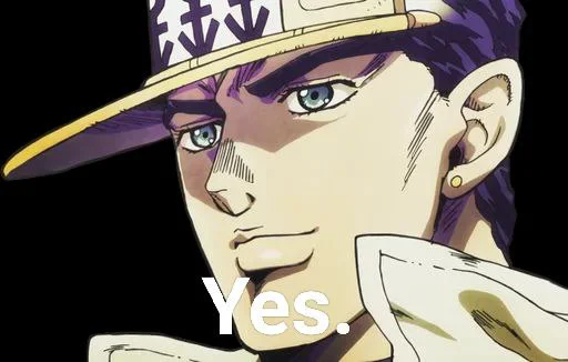 😏 Стикер «Literally just jotaro» для Telegram