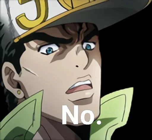 😨 Стикер «Literally just jotaro» для Telegram