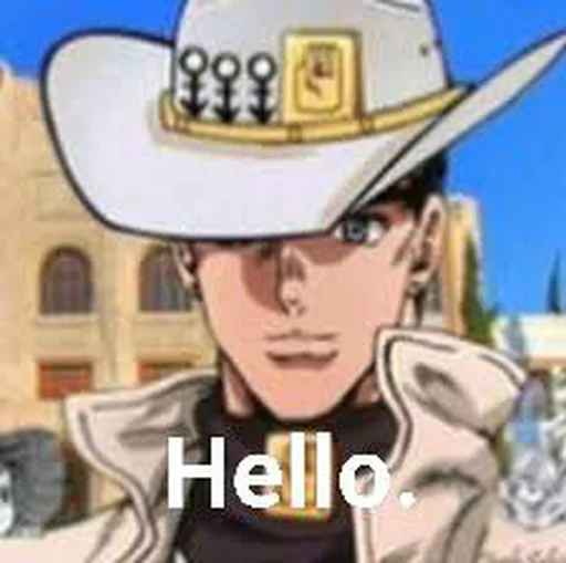 🙂 Стикер «Literally just jotaro» для Telegram