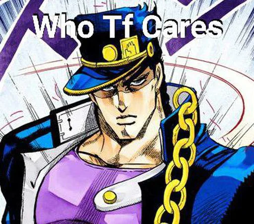 😑 Стикер «Literally just jotaro» для Telegram