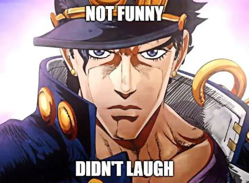 😈 Стикер «Literally just jotaro» для Telegram