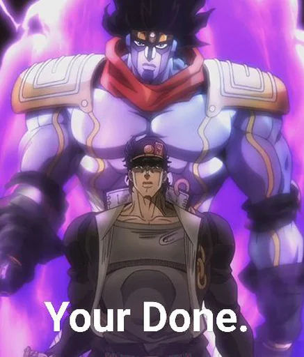 👿 Стикер «Literally just jotaro» для Telegram