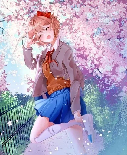🍒 Стикер «Sayori» для Telegram