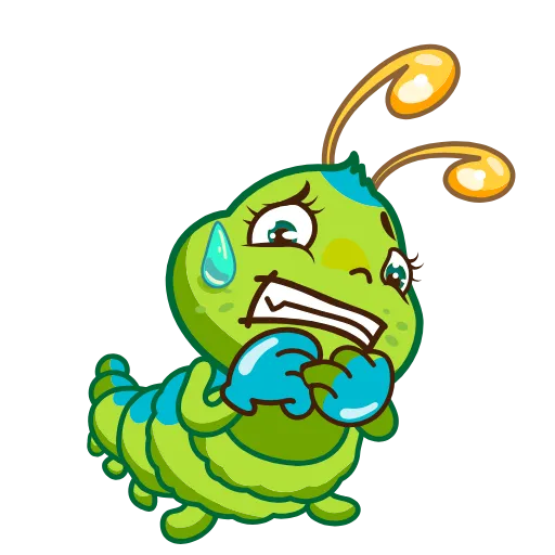 😧 Стикер «Julia The Caterpillar» для Telegram