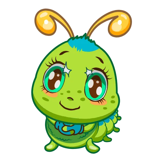 😊 Стикер «Julia The Caterpillar» для Telegram