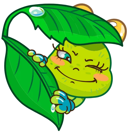 😉 Стикер «Julia The Caterpillar» для Telegram