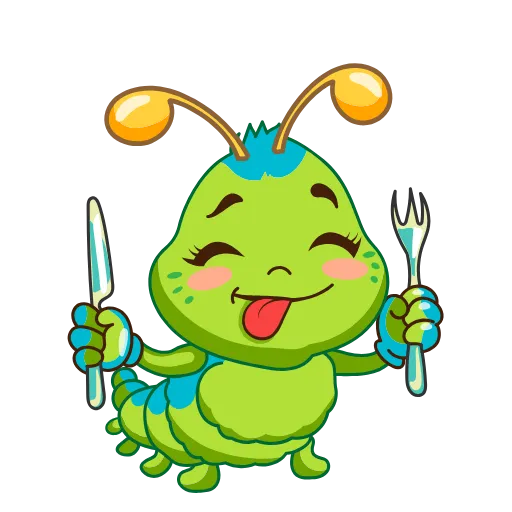 🍴 Стикер «Julia The Caterpillar» для Telegram