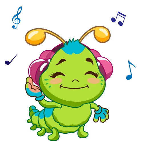 🎧 Стикер «Julia The Caterpillar» для Telegram