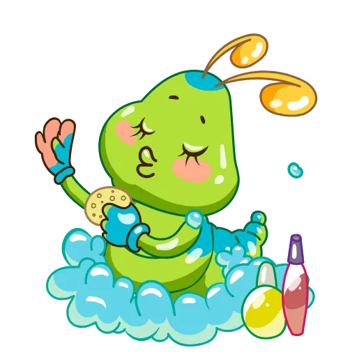 🛁 Стикер «Julia The Caterpillar» для Telegram